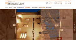 Desktop Screenshot of hotelombrettamare.it